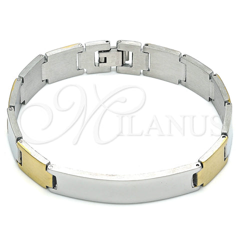 Pulsera Solida 03.114.0370.1.08 Acero Inoxidable, Pulido, Dos Tonos (12 MM Thickness, 8 Inches Length)