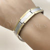 Pulsera Solida 03.114.0371.09 Acero Inoxidable, Pulido, Dos Tonos (14 MM Thickness, 9 Inches Length)