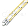 Pulsera Solida 03.114.0371.09 Acero Inoxidable, Pulido, Dos Tonos (14 MM Thickness, 9 Inches Length)
