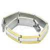Pulsera Solida 03.114.0371.09 Acero Inoxidable, Pulido, Dos Tonos (14 MM Thickness, 9 Inches Length)