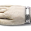 Pulsera Solida 03.114.0371.1.09 Acero Inoxidable, Pulido, Tono Plateado (14 MM Thickness, 9 Inches Length)
