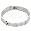 Pulsera Solida 03.114.0371.1.09 Acero Inoxidable, Pulido, Tono Plateado (14 MM Thickness, 9 Inches Length)