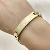 Pulsera Solida 03.114.0373.08 Acero Inoxidable, Pulido, Tono Dorado (12 MM Thickness, 8 Inches Length)