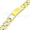 Pulsera Solida 03.114.0373.08 Acero Inoxidable, Pulido, Tono Dorado (12 MM Thickness, 8 Inches Length)