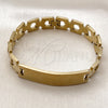 Pulsera Solida 03.114.0373.08 Acero Inoxidable, Pulido, Tono Dorado (12 MM Thickness, 8 Inches Length)