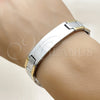 Pulsera Solida 03.114.0376.08 Acero Inoxidable, Pulido, Dos Tonos (13 MM Thickness, 8 Inches Length)