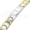 Pulsera Solida 03.114.0376.08 Acero Inoxidable, Pulido, Dos Tonos (13 MM Thickness, 8 Inches Length)