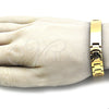 Pulsera Solida 03.114.0380.1.08 Acero Inoxidable, Pulido, Tono Dorado (12 MM Thickness, 8 Inches Length)