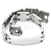 Pulsera Solida 03.114.0382.09 Acero Inoxidable, Pulido, Tono Plateado (13 MM Thickness, 9 Inches Length)