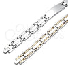 Pulsera Solida 03.114.0382.09 Acero Inoxidable, Pulido, Tono Plateado (13 MM Thickness, 9 Inches Length)