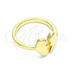 Anillo Elegante 01.341.0028 Oro Laminado, Diseño de Corazón, Pulido, Tono Dorado (One size fits all)