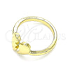 Anillo Elegante 01.341.0028 Oro Laminado, Diseño de Corazón, Pulido, Tono Dorado (One size fits all)