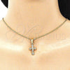 Dije Religioso 05.242.0002 Oro Laminado, Diseño de Crucifijo, Pulido, Tono Dorado