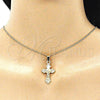Collares con Dije 04.242.0105.20 Oro Laminado, Diseño de Crucifijo, Pulido, Tono Dorado (02 MM Thickness, 20 Inches Length)