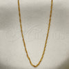 Gargantilla Basica 04.58.0008.16 Oro Laminado, Diseño de Singapore, Pulido, Tono Dorado (0.40 Gauge, 02 MM Thickness, 16 Inches Length)