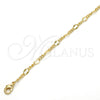 Gargantilla Basica 04.318.0001.22 Oro Laminado, Pulido, Tono Dorado (04 MM Thickness, 22 Inches Length)