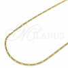 Gargantilla Basica 04.09.0172.22 Oro Laminado, Diseño de Figaro, Pulido, Tono Dorado (02 MM Thickness, 22 Inches Length)