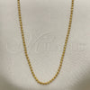 Gargantilla Basica 04.58.0009.18 Oro Laminado, Pulido, Tono Dorado (02 MM Thickness, 18 Inches Length)
