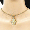 Dije Religioso 05.213.0098 Oro Laminado, Diseño de Angel, Pulido, Tono Dorado