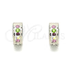 Argolla Huggie 02.230.0043.2.10 Acero Inoxidable, con Multicolor Cristal, Pulido, Tono Plateado