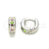 Argolla Huggie 02.230.0043.2.10 Acero Inoxidable, con Multicolor Cristal, Pulido, Tono Plateado