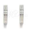 Argolla Huggie 02.230.0052.20 Acero Inoxidable, Pulido, Tono Plateado