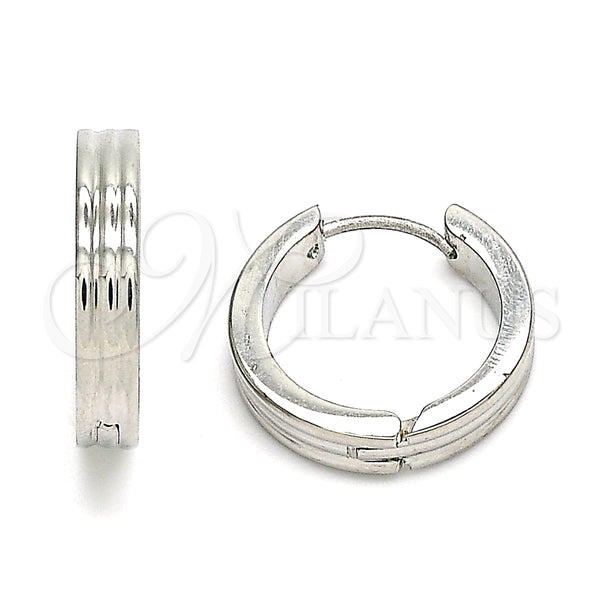 Argolla Huggie 02.230.0052.20 Acero Inoxidable, Pulido, Tono Plateado