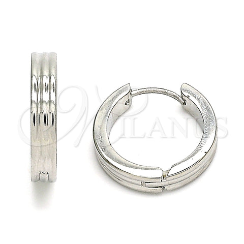 Argolla Huggie 02.230.0052.20 Acero Inoxidable, Pulido, Tono Plateado