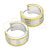 Argolla Huggie 02.230.0001.3.20 Acero Inoxidable, Pulido, Dos Tonos