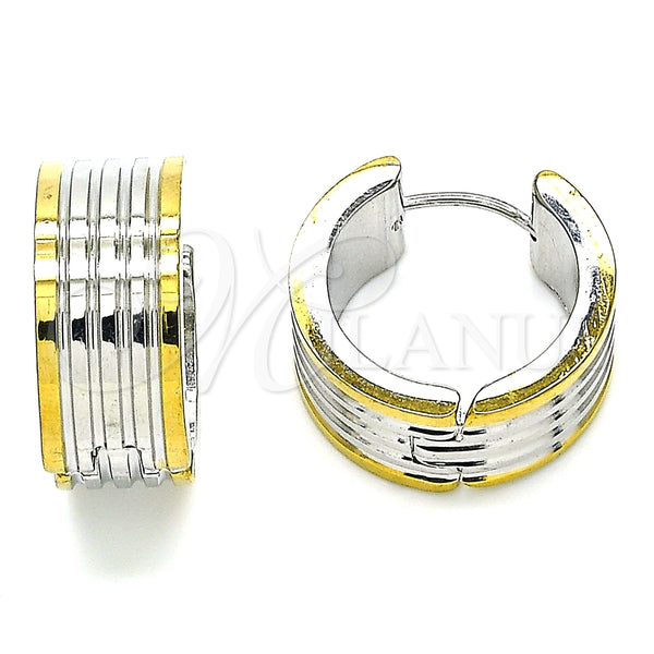 Argolla Huggie 02.230.0001.3.20 Acero Inoxidable, Pulido, Dos Tonos
