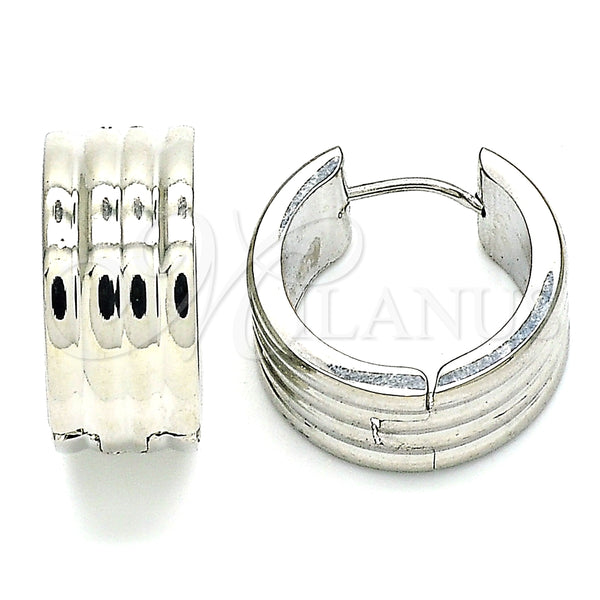 Argolla Huggie 02.230.0034.2.20 Acero Inoxidable, Pulido, Tono Plateado