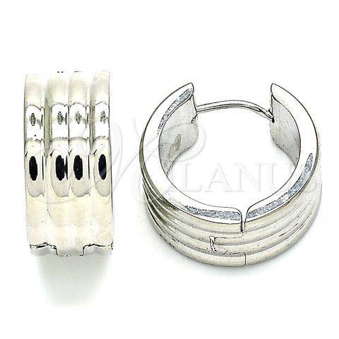 Argolla Huggie 02.230.0034.2.20 Acero Inoxidable, Pulido, Tono Plateado