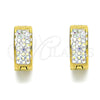 Argolla Huggie 02.230.0068.1.12 Acero Inoxidable, con Aurore Boreale Cristal, Pulido, Tono Dorado