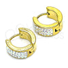 Argolla Huggie 02.230.0068.1.12 Acero Inoxidable, con Aurore Boreale Cristal, Pulido, Tono Dorado