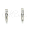 Argolla Huggie 02.230.0070.12 Acero Inoxidable, con Blanca Cristal, Pulido, Tono Plateado