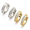 Argolla Huggie 02.230.0070.12 Acero Inoxidable, con Blanca Cristal, Pulido, Tono Plateado