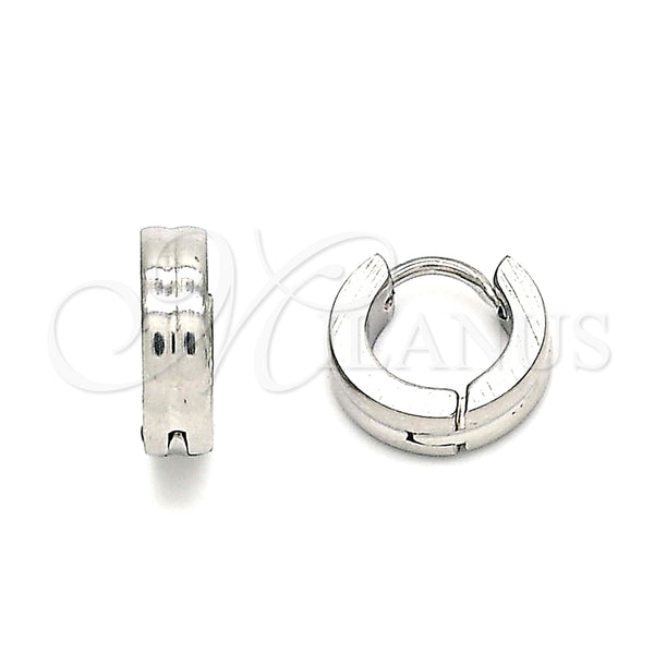 Argolla Huggie 02.255.0004.10 Acero Inoxidable, Pulido, Tono Plateado