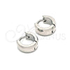 Argolla Huggie 02.255.0005.10 Acero Inoxidable, Pulido, Tono Plateado