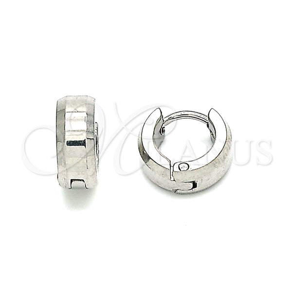 Argolla Huggie 02.255.0005.10 Acero Inoxidable, Pulido, Tono Plateado