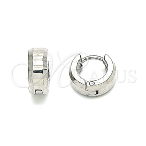 Argolla Huggie 02.255.0005.10 Acero Inoxidable, Pulido, Tono Plateado