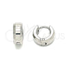 Argolla Huggie 02.255.0005.10 Acero Inoxidable, Pulido, Tono Plateado