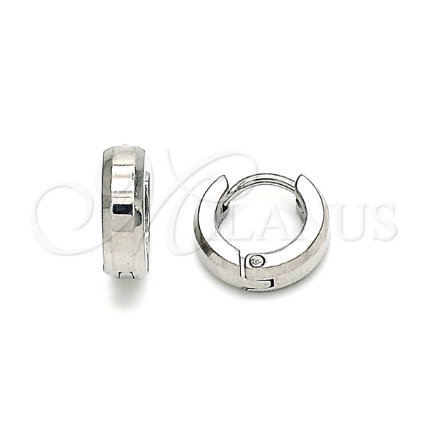 Argolla Huggie 02.255.0006.10 Acero Inoxidable, Pulido, Tono Plateado