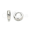 Argolla Huggie 02.255.0006.10 Acero Inoxidable, Pulido, Tono Plateado