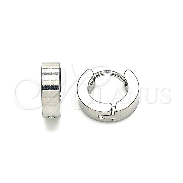 Argolla Huggie 02.255.0007.10 Acero Inoxidable, Pulido, Tono Plateado