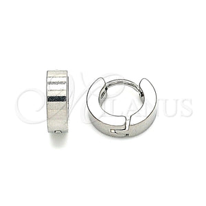 Argolla Huggie 02.255.0007.10 Acero Inoxidable, Pulido, Tono Plateado