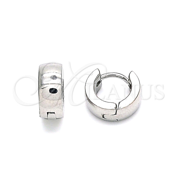 Argolla Huggie 02.255.0008.10 Acero Inoxidable, Pulido, Tono Plateado