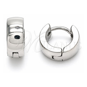 Argolla Huggie 02.255.0008.10 Acero Inoxidable, Pulido, Tono Plateado