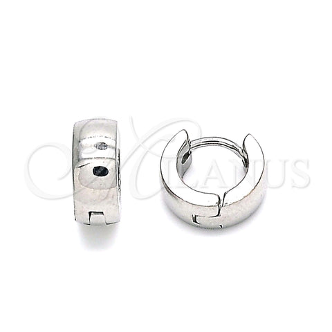 Argolla Huggie 02.255.0008.10 Acero Inoxidable, Pulido, Tono Plateado