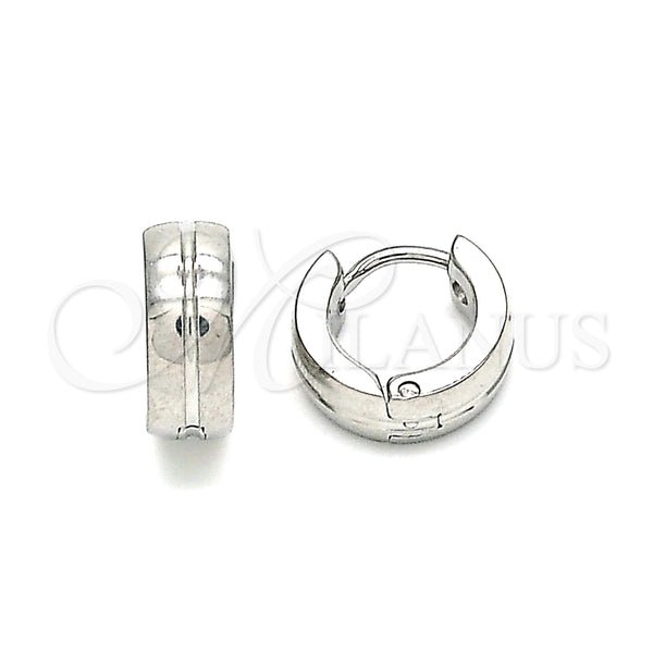Argolla Huggie 02.255.0010.10 Acero Inoxidable, Pulido, Tono Plateado