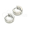 Argolla Huggie 02.255.0011.10 Acero Inoxidable, Pulido, Tono Plateado